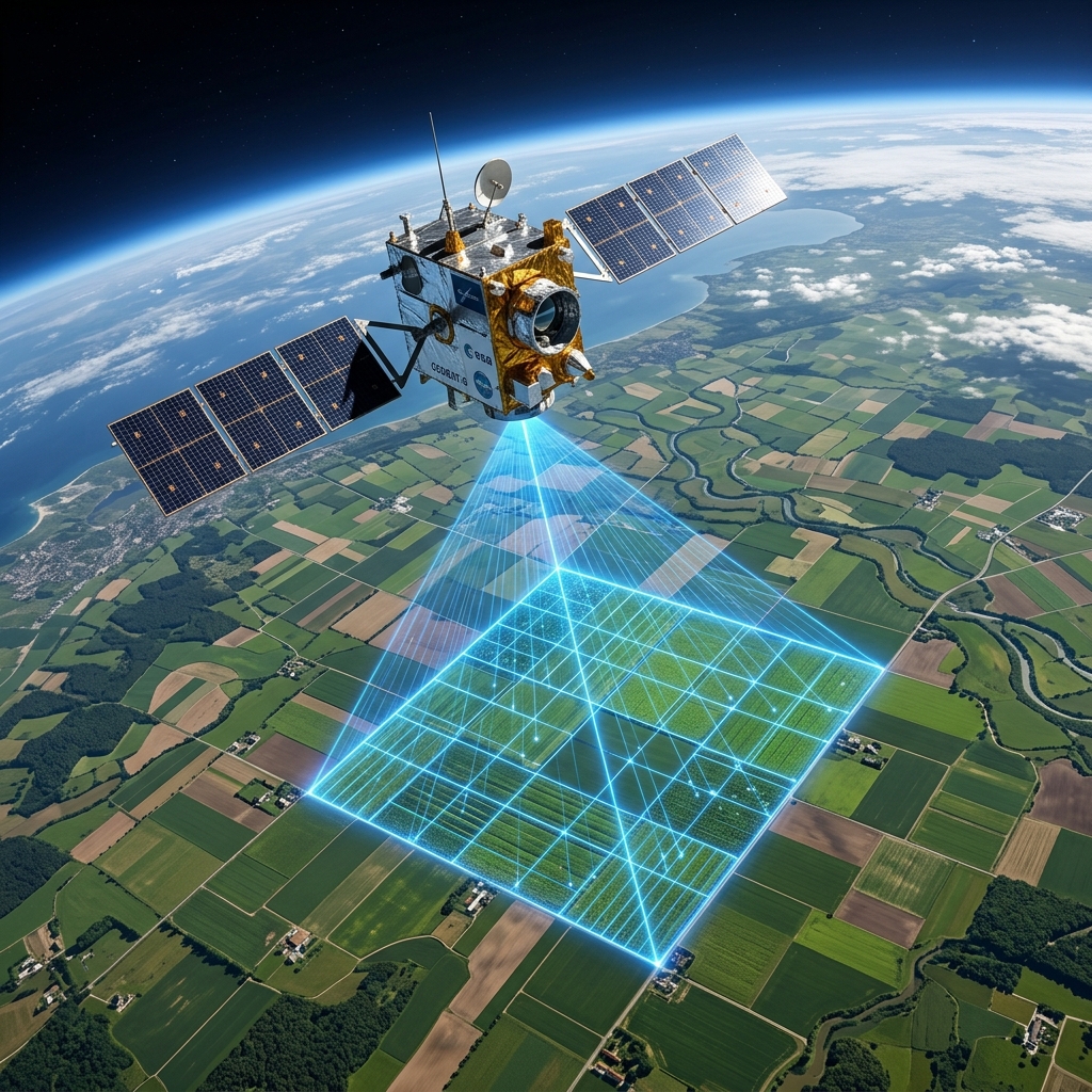 Earth observation satellite farm scanning